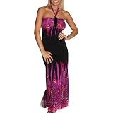 Alki'i Peacock Print Casual Evening Party Cocktail Long Maxi Dress