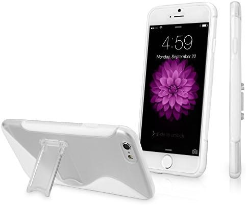 BoxWave Colorsplash Apple iPhone 6 / 6s Case with Stand - Durable, Protective TPU Case with Foldable Stand - Slim and Lightweight! (Winter White)