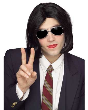 Michael Jackson Wig and Sunglasses Kit for Costume