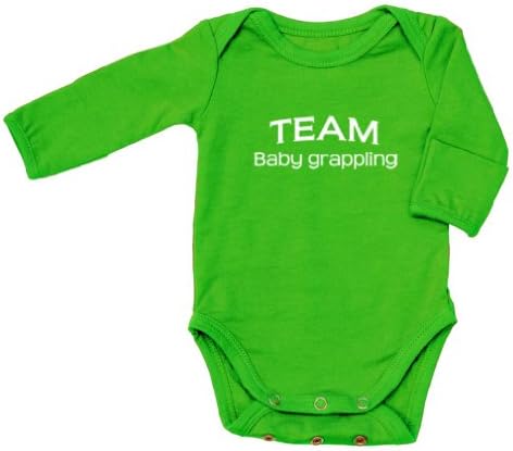 Baby grappling Green adjustable onesie Team Baby grappling print