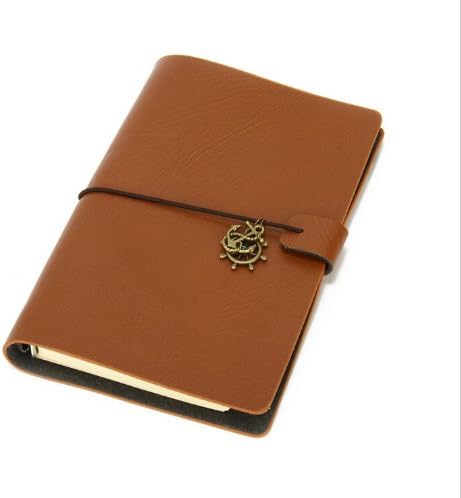 Sandra Shop Diary Vintage Classic Leather Bound Notebook Khaki