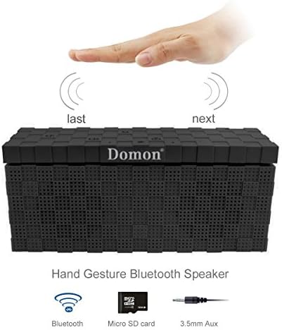 Domon® Hands Free Wave Identification Wireless Bluetooth Speaker with CSR 4.0-The Best Or Nothing! Designed By Domon® in Germany(Black)