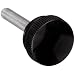 DimcoGray Black Phenolic Knurled Clamping Knob, Zinc Stud: 10-32" Thread x 1" Length, 3/4" Diameter x 17/32" Height x 7/16" Hub Dia (Pack of 10)