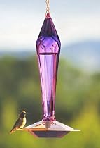 Schrodt Faceted Amethyst Hummingbird Feeder