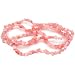 Pink Chip Fiber Optic Glass Cats Eye Beads 32" Strand