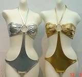 Metallic Monokini Silver Gold Small Medium Large