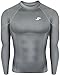 JustOneStyle 010 Take Five Skin Tight Compression Base Layer Grey Running Shirt Mens S - XL