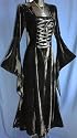 SAMTKLEID KLEID GOTHIC MITTELALTER SAMT GEWAND Gr. S 6070 schwarz