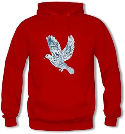 LHZO Printing Girl's Coldplay Graphic Cotton Hoodie Sweatshirt X-Large Red