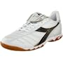 Diadora Men's Lx Lt II ID Indoor Soccer Shoe,White/Black/Gold,6 M US