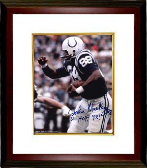 John Mackey signed Baltimore Colts HOF 8x10 Photo Custom Framed