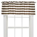 Bacati Striped Window Valance- Chocolate/White