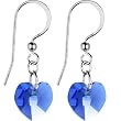 Austrian Crystal Heart September Birthstone Earrings MADE WITH SWAROVSKI ELEMENTS