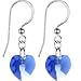 Austrian Crystal Heart September Birthstone Earrings MADE WITH SWAROVSKI ELEMENTS