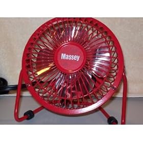 4 Inch High Velocity Desk fan Red