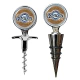 MLB Milwaukee Brewers Cork Screw and Wine Bottle Topper Set