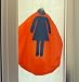 DESIGN DUSCHHAUBE HANG IN THERE ORANGE MIT SAUGNAPF
