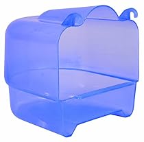 Trixie Transparent Plastic Bird Bath for Parakeets, Canaries, and Finches
