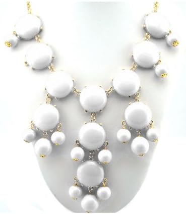 Cooline Hot Fashion Jewelry Misxed Style Bib Choker Alloy Necklace Girl Lady Valentine's Gift,White