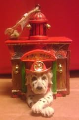 RESIN FIRE DOG IN HOUSE ORNAMENT (KURT ADLER)