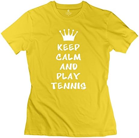 Custome Classic Womens Organic Cotton T Shirt/keep Calm PLAY TENNIS