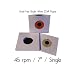 100 7" 45 rpm White Paper Vinyl Record Sleeves / Protectors - Heavy 20# Weight Paper With Hole For Viewing Label - Made In USA