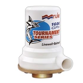 Click here to buy Rule 209B Marine Rule 1600 Tournament Series Livewell Pump (1 NPT, Female-Single Port....