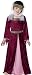 KIDS/GIRLS RED MAIDS MARION FANCY DRESS COSTUME AGES YEARS 9/12 YR
