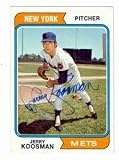 Jerry Koosman Autographed/Hand Signed Baseball Card (New York Mets) 1974 Topps #356
