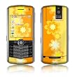 Retro Orange Flowers Design VERTICAL CAMERA Original Pearl 8110/ Pearl 8100 Cell Phone Protective Skin Decal Sticker