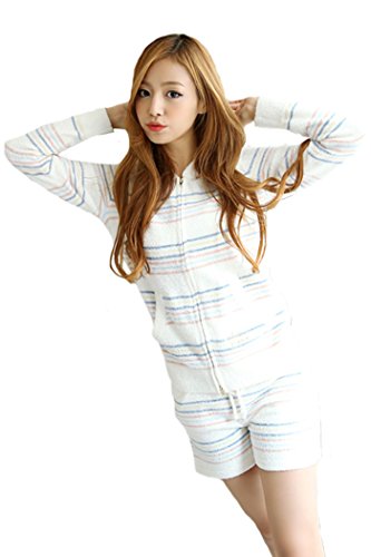 【 ルーチェ ミラコ 】LUCE miraco トレンド mocomoco's パウダー カラフル ボーダー カラー ワンピース ルームウェア レディース 上下セット リラックス 2color