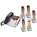 DECT1588-5 DECT6.0 Cord/Cordless Digital Answerer Dual Keypad 5 Colorful Handset