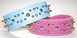 2 Taper Spiked Studded Latigo Color Baby Blue Size 25 2 Taper Spiked Studded Latigo Color Baby Blue Size 25