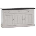 Steens 31702513 Sideboard Monaco 78 x 145 x 46.5 cm Kiefer massive, wei� und dunkelbraun