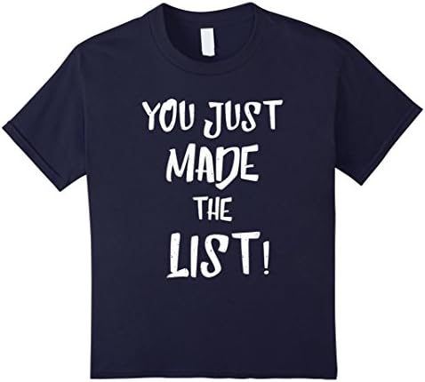 Kids You Just Made The List Chris Wrestling T Shirt 12 Navy