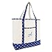 DALIX Large Tote Bag Shoulder Bags Personalized Gifts Ballent Blue Anchor A