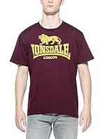 Lonsdale Camiseta Manga Corta Logo (Burdeos)