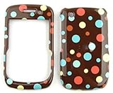 Blackberry Curve 8520/8530/9300  Little Tiny Polka Dots on Brown  Hard C ....