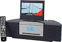 LUXUS 3 IN 1 HOME ENTERTAINMENT CENTER, 7" / 17,5 CM CM LCD FERNSEHER, DVB-T-RECEIVER, DVD-PLAYER, MUSIK CENTER, RADIO, CD-PLAYER, DIGITALER FOTORAHMEN, SCHWARZ, NEU + OVP