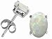 1.00 cts Genuine Oval Opal Earrings - 14kt White or Yellow Gold LIFETIME WARRANTEE