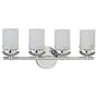 Sea Gull Lighting 40046-05 Bliss Four-Light Vanity, Chrome Finish with Cased Opal Etched Glass