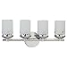 Sea Gull Lighting 40046-05 Bliss Four-Light Vanity, Chrome Finish with Cased Opal Etched Glass