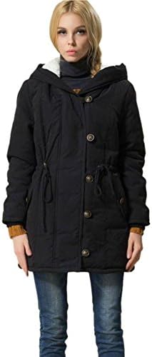 Najia Symbol Womens Winter Hooded Thick Padded Long Coats SHOWOMEN-111W