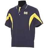 PGA TOUR Michigan Wolverines Colorblock Polo Shirt