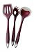 Silicone Kitchen Utensils: Food Grade Silicone 3 Piece Red Kitchen Tools Set Non-stick Non-toxic,