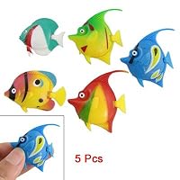 Como 5 Pcs Plastic Floating Tropical Fishes Ornament for Aquarium