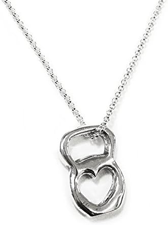 Sterling Silver Kettlebell Love on 18" Sterling Silver Chain