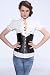 Muka Black Fetish Victorian Underbust Corset, Waist Cincher, Gift Idea