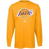 Los Angeles Lakers Gold adidas Full Primary Logo Long Sleeve T-Shirt
