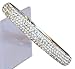 Sophistikitty Stainless Steel Bangle Braclet with 5 Rows of Beautiful Sparkly Crystal Rhinestones - Clear - Stackable